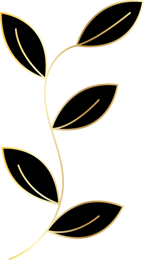 Leaves Black and Gold Illustration